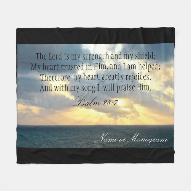 Couverture Polaire Le seigneur est ma bible de chrétien de psaume de (Devant (Horizontal))