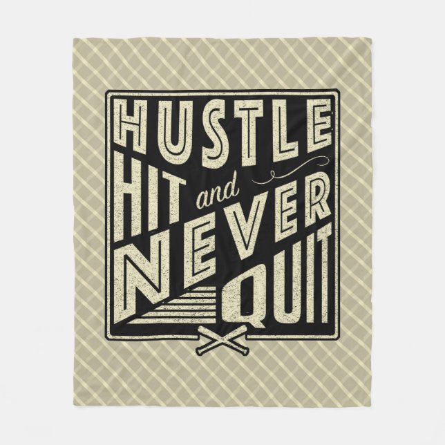 Couverture Polaire Le Softball Hustle Hit Jamais Cesser Jeu (Devant)