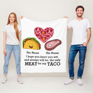 Couverture Polaire Le taco Couple moderne et les amateurs de viande m