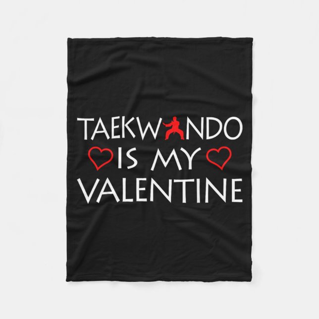 Couverture Polaire Le Taekwondo est ma Saint-Valentin - Arts martiaux (Devant)