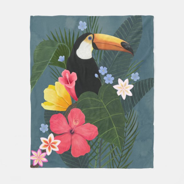 Couverture Polaire Le Toucan tropical en pleine nature (Devant)