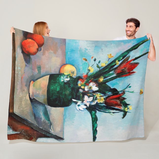 Couverture Polaire Le Vase des Tulipes, Paul Cezanne (En situation)