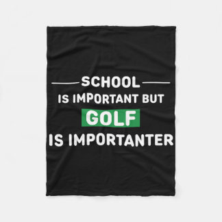 Couverture Polaire L'École Est Importante, Mais Le Golf Est Important
