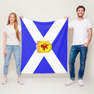 Couverture Polaire L'Ecosse, lion effréné, drapeau antique de