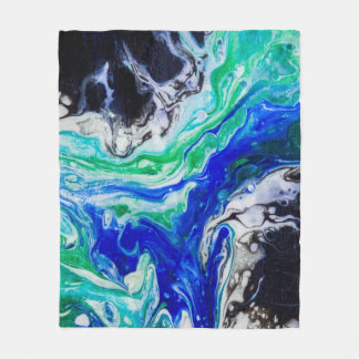 Couverture Polaire L'écoulement de la peinture abstraite de la rivièr
