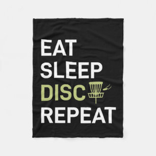 Couverture Polaire Lecteur Disk Golf Eat Sleep Disk Golf Repeat