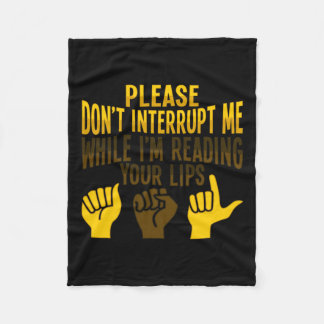 Couverture Polaire Lecture Asl Gesture Main Sourde Perte d'ouïe Adjud