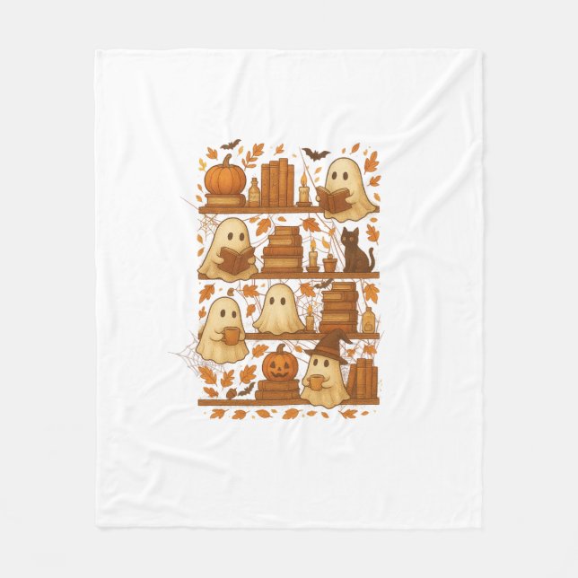 Couverture Polaire Lecture de Halloween Ghost Lover (Devant)