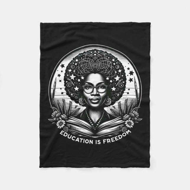 Couverture Polaire L'éducation est la liberté Noir Livres d'enseignan (Devant)