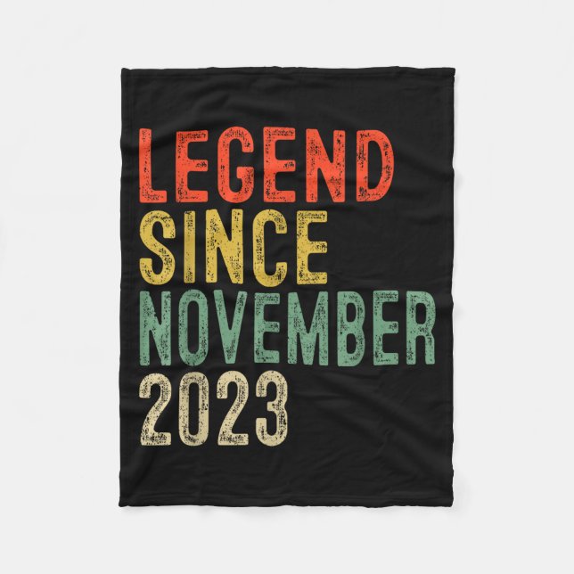 Couverture Polaire Legend Since November 2023 2nd Birthday 2 Year Old (Devant)
