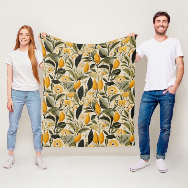 Couverture Polaire Lemon Botanical Grove (En situation)