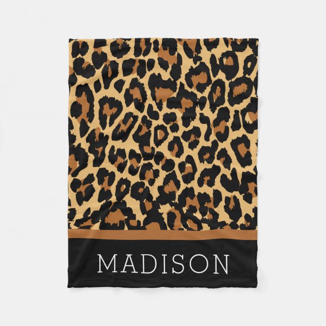 Couverture Polaire Leopard Cheetah Poster de animal Motif Baby Girl (Devant)