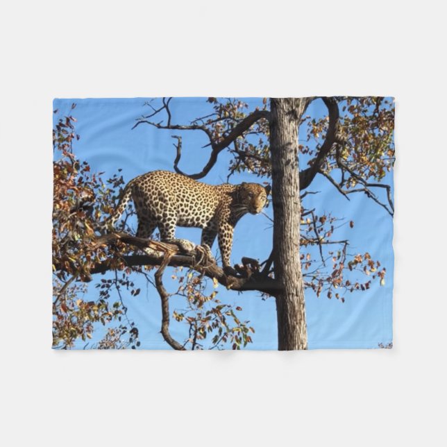 Couverture Polaire Leopard dans un arbre en Afrique (Devant (Horizontal))
