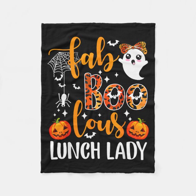 Couverture Polaire Leopard Fab Boo Lous Lunch Lady Matching Group Tee (Devant)