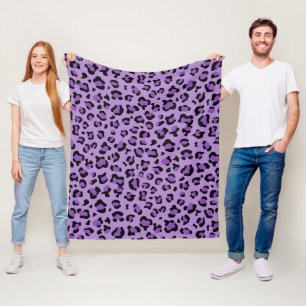 Couverture Polaire Leopard Print, Léopard Spots, Purple Leopard