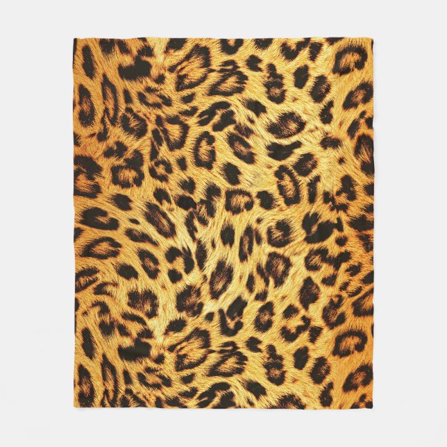 Couverture Polaire Leopard tendance : Motif de design de peau. (Devant)