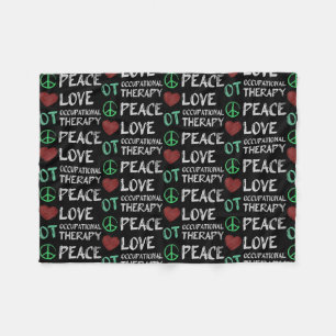 Couverture Polaire L'ergothérapeute OTA Peace Love