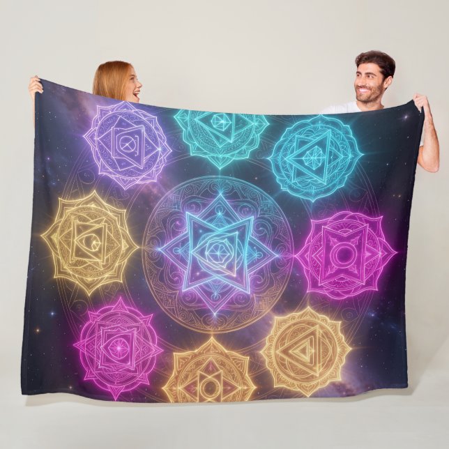 Couverture Polaire Les 7 Chakras (En situation)