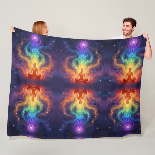 Couverture Polaire Les 7 Chakras (En situation)