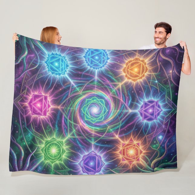 Couverture Polaire Les 7 chakras (En situation)