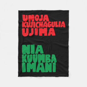 Couverture Polaire Les 7 Principes De Nguzo Saba Kwanzaa African Ame