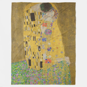 Couverture Polaire Les Amants embrassés de Gustav Klimt