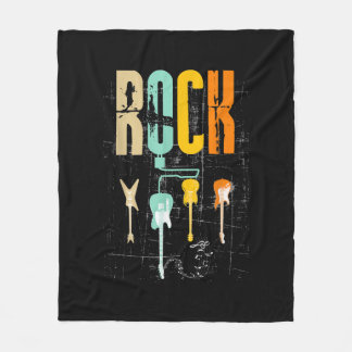 Couverture Polaire Les amateurs de guitare | Style rétro | Cadeau Pou