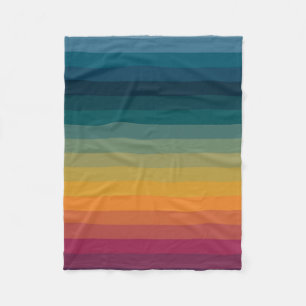 Couverture Polaire Les années 70 coloré rayé rétro