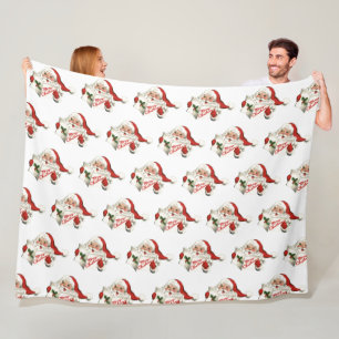 Couverture Polaire les années 70 Vintage Père Noël Noël Vintage Retro