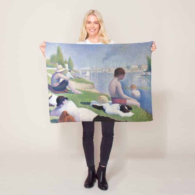 Couverture Polaire Les Baigneurs à Asnières, Seurat (En situation)