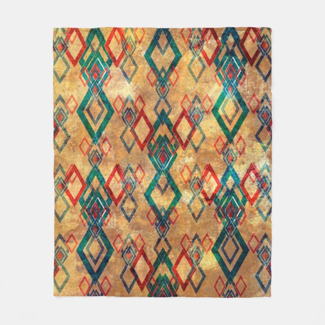 Couverture Polaire Les boho ethniques grondent le vieux motif. Impres (Devant)