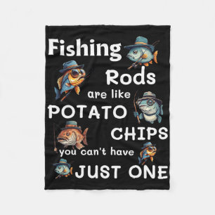 Couverture Polaire Les Cannes à Pêche Sont Comme des Chips Vous Ne Po