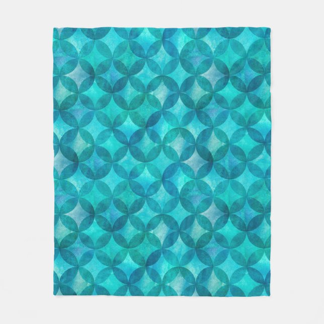 Couverture Polaire Les cercles Abstraits se chevauchent motif sans fa (Devant)