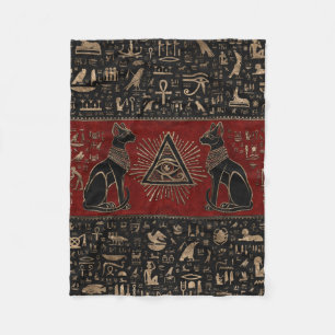 Couverture Polaire Les chats égyptiens et l'oeil d'Horus