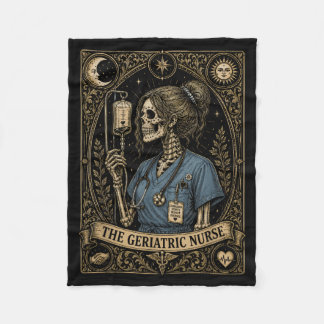 Couverture Polaire Les chemises d'Halloween de l'infirmière gériatriq