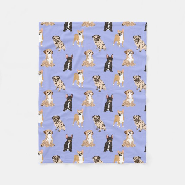 Couverture Polaire Les chiens dirigent le motif sans couture (Devant)
