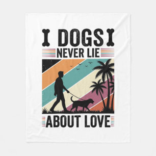 Couverture Polaire Les chiens ne mentent jamais sur l'amour Vintage p