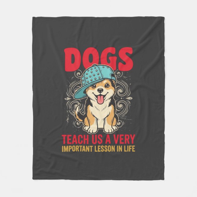 Couverture Polaire Les chiens nous enseignent une leçon très importan (Devant)