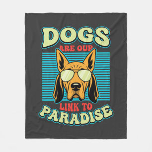 Couverture Polaire Les chiens sont notre lien vers le paradis Retro V