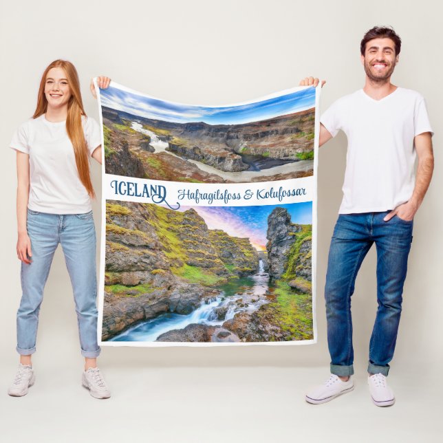 Couverture Polaire Les chutes d'Islande (En situation)