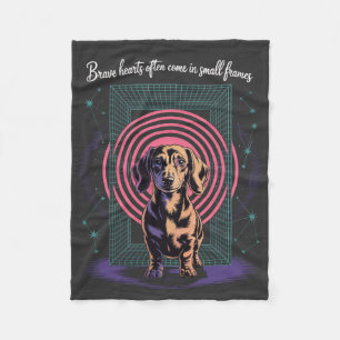 Couverture Polaire Les Cœurs Courageux De Dachshund Se Trouvent Souve