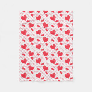 Couverture Polaire Les coeurs rouges, texte, "aiment vous", le rouge