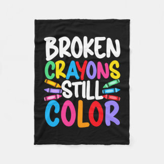 Couverture Polaire Les crayons cassés des hommes colorent la sensibil