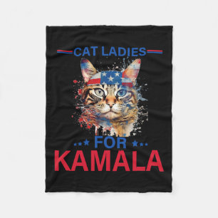 Couverture Polaire Les Dames Pour Kamala Drôle Chat 2024 Président Ka