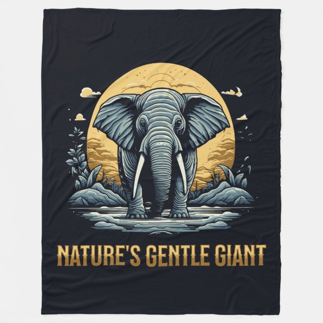 Couverture Polaire Les éléphants, géants doux de la nature (Devant)