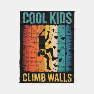 Couverture Polaire Les enfants cool grimpent aux murs Escalade Boulde
