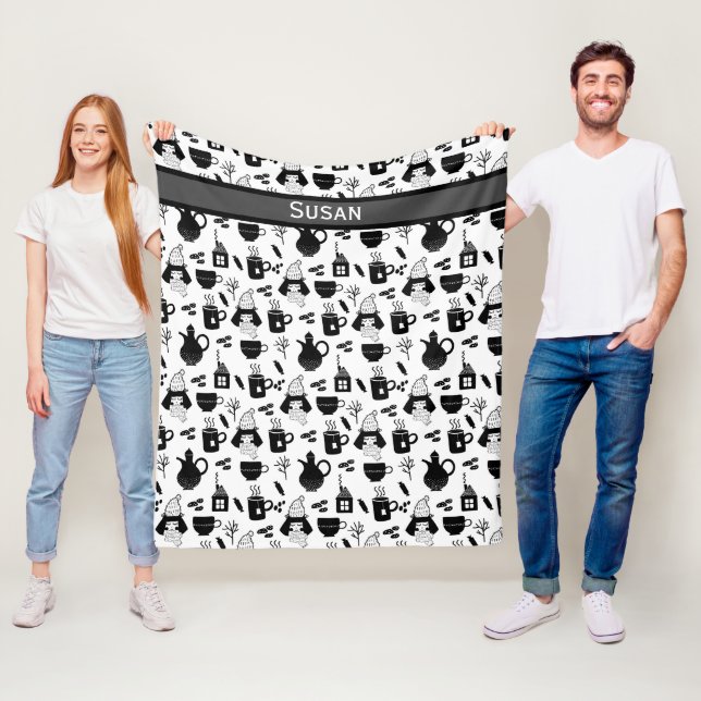 Couverture Polaire Les Enfants Mélangent Réchauffer Thé cacao Chocola (En situation)