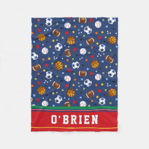 Couverture Polaire Les enfants ont personnalisé le jet multi rouge