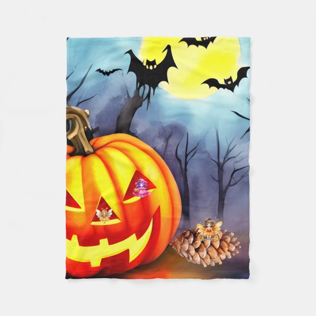 Couverture Polaire Les fées comme Halloween aussi (Devant)
