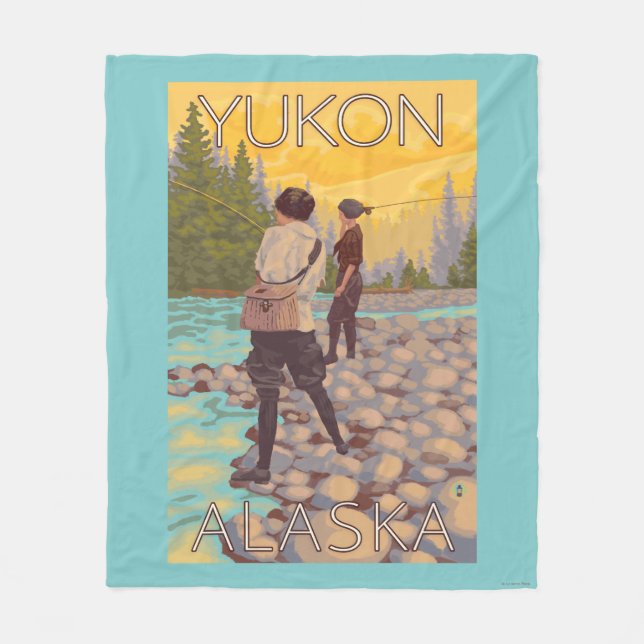 Couverture Polaire Les femmes pilotent la pêche - le Yukon, Alaska (Devant)